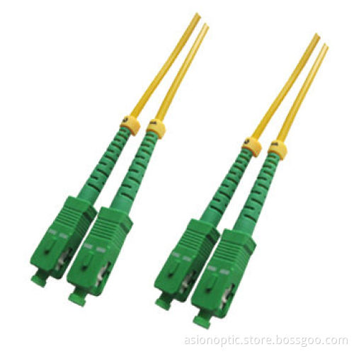 Fiber-optic Jumper, SC/APC to SC/APC Single Mode Duplex, Passed 3D Test